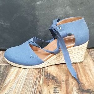 VIONIC wedge espadrille sandal